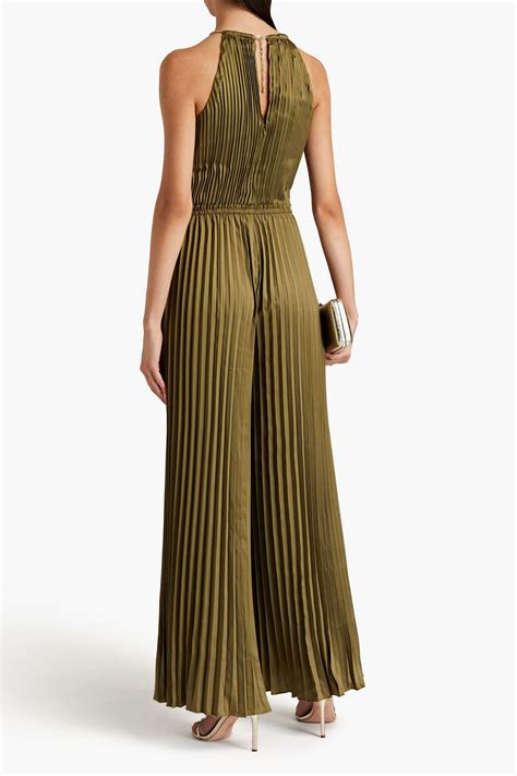 michael kors collection jumpsuit|michael kors pleated jumpsuit.